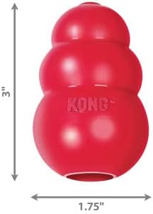 KONG Classic Stuffable Dog Toy - Durable Natural Rubber Fetch & Chew Toy for Small Dogs with Treat-Filling