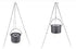Sutekus Camping Tripod Camp Fire Tripod Portable Campfire Cooking Dutch Oven Tripod and Lantern Hanger silver by Sutekus
