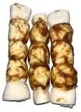 10"-12" 3 Pack Top Dog Chews - Roasted Beef Cheek Rolls with Chicken Wrapped