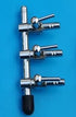 2pcs 3-Way Chrome Metal Gang Manifold Air Line Control Valve for Aquarium Air Tap Splitter