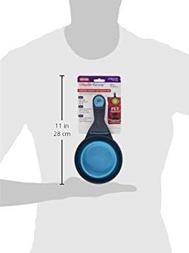 Dexas Popware for Pets Collapsible KlipScoop - 2 Cup Capacity - Gray/Blue