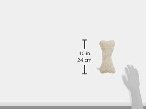 SPOT Vermont Style Fleece Bone Dog Toy, 9in, Soft Plushie for Medium Dogs & Puppies, Built-in Squeaker