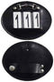 Echo Beach Equestrian Genuine Leather Number Holder Pair for Bridle or Saddle Pad. Oval with