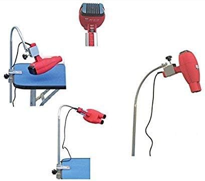 Heavy Duty Stainless Steel Dog Pet Grooming Table, Foldable Hair Dryer Stand Holder with Clamp