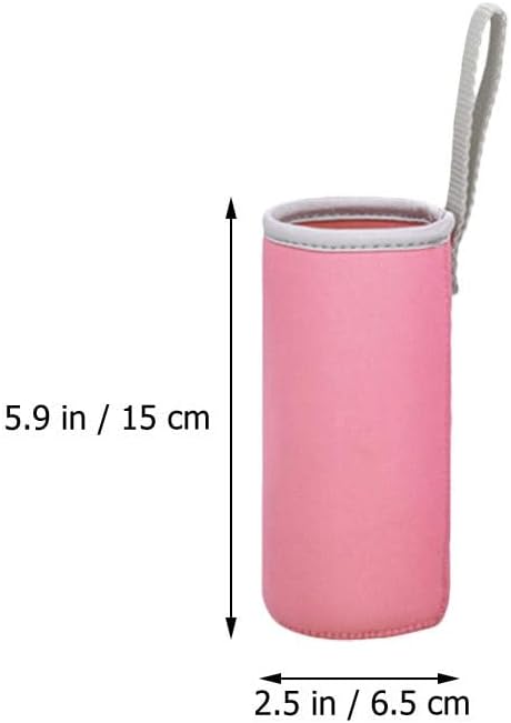 6pcs 5.89X2.55X2.55 Inch PRETYZOOM Portable Bottle Cover Protective Cloth Soft Water Bottle Sleeve Wear-resistant
