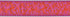 Preston Orange Raspberry Coral Dog Collar and Leash Set with Coral Design Ribbon on Pink Nylon Webbing (Small)