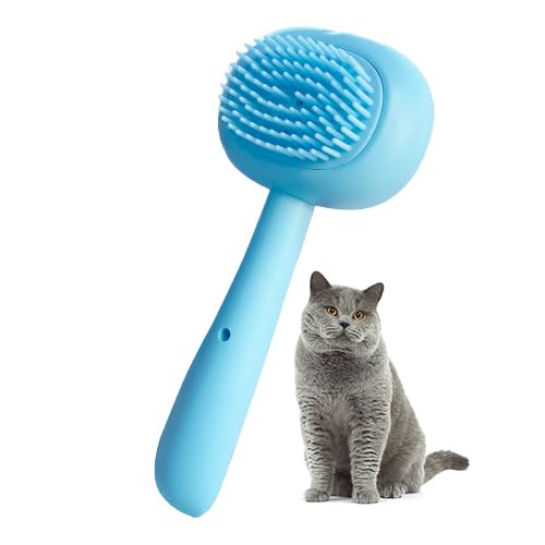 Dog & Cat Brush, Soft Shampoo Dispenser Brush for Bathing, Deep Cleaning Grooming Supplies for Short & Long Hair Pets
