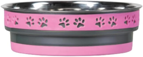 Loving Pets Corsa Pet Bowl for Dogs, Medium, Fiery Pink