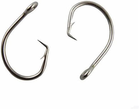 Generic 100pcs 39960 8/0-15/0 Stainless Steel Fishing Hooks Big Game Fish Tuna Circle Bait Fishhooks Size