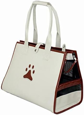 Pet Life Posh Paw Fashion Pet Carrier Purse, Designer Dog Carrier with Built-in Leash Securer