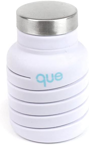 que Bottle, Fashionable & Collapsible 12oz Water Bottle, Glacier White