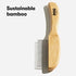 DOG by Dr Lisa Detangling Comb, Dematting Grooming Tool with Metal Teeth for Dogs, Sustainable Bamboo