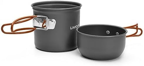 Lixada Camping Cookware Set, Portable Mess Kit Cooking Set for Picnic Hiking Backpacking Travel