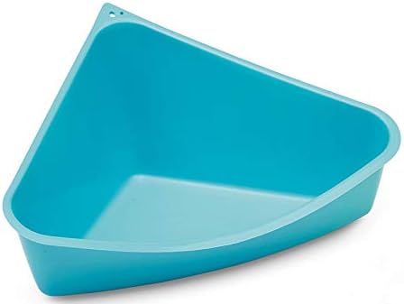 Lixit Corner Litter Pan for Ferrets, Rabbits, Rats, Guinea Pigs, Blue, Pack of 1