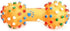 Soft Small Rubber Bone Pet Dog Toy, Colorful Dot Squeaky Chew Toy for Puppy Games