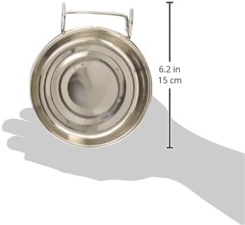 ProSelect Stainless Steel Hanging Pet Cage Bowl, 16-Ounce