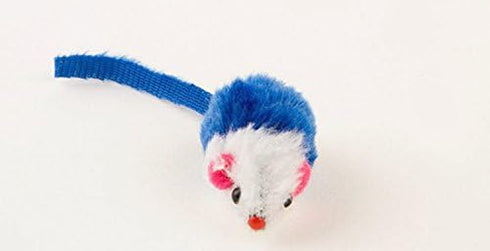 Play Fur Mice Cat Toys, Mixed Bag of 10 Rattling Catnip Toy Mice in 4 Color Variety Pack