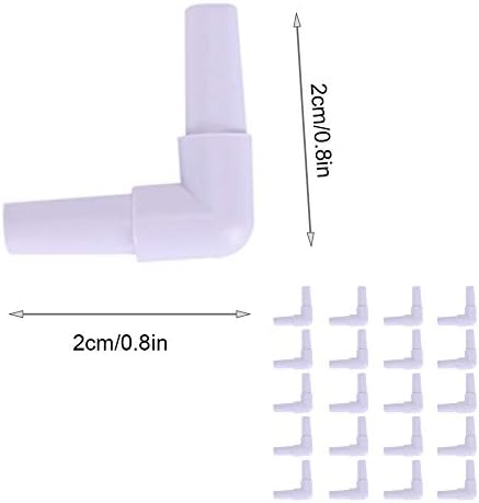 TOPINCN 20pcs Aquarium Hose Connector, L Shaped Airline Tubing Connectors Air Hose Adapter Air Volume Control Valve