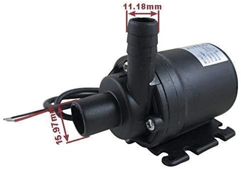 ZAOJIAO Brushless Centrifugal Submersible Water Pump 800L/H for Fountain Pool Solar Circulation System (DC 12V)