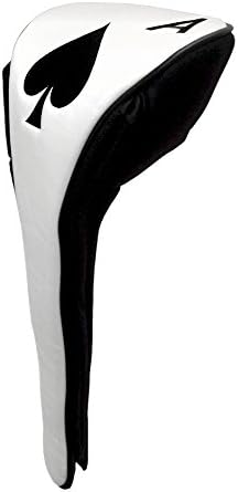 Golf Magnetic Ace of Spades Driver Head Cover, Black/White, Premium Style and Protection, Fits 460cc Drivers
