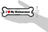 Imagine This Company I Love My Breed Bone Shaped Pet Magnet, 2 x 7 inches, White/Black, Weimaraner