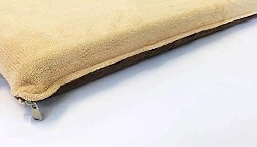 Luxurious Comfort Pet Dog Bed External Cover - COVER ONLY (36"x29" (34"x27"x3"), Fleece - Beige)
