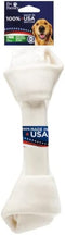Pet Factory 100% Made in USA Beefhide 9-10" Knotted Bone Dog Chew, Natural Flavor