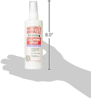 Nature's Miracle Just for Cats Calming Spray, 8-ounce Stress Reducing Formula, White (P-5780)