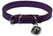 Purple Leather Pet Collars for Cats, Baby Puppy Dog - Adjustable 8"-10.5" Kitten Collar with Bell