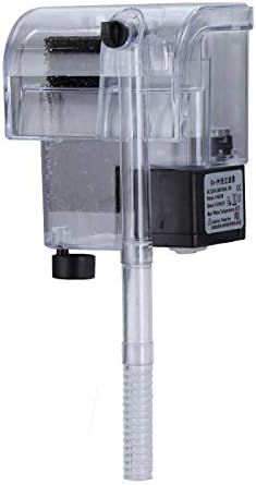PULACO Ultra Quiet Aquarium Hang on Filter (66GPH 3W) - Small Fish Tank Filter for 1 to 5 Gallons