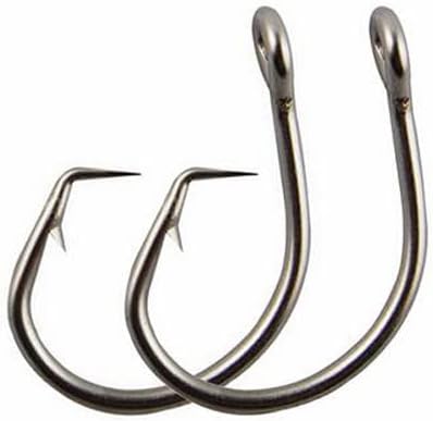 Generic 100pcs 39960 8/0-15/0 Stainless Steel Fishing Hooks Big Game Fish Tuna Circle Bait Fishhooks Size