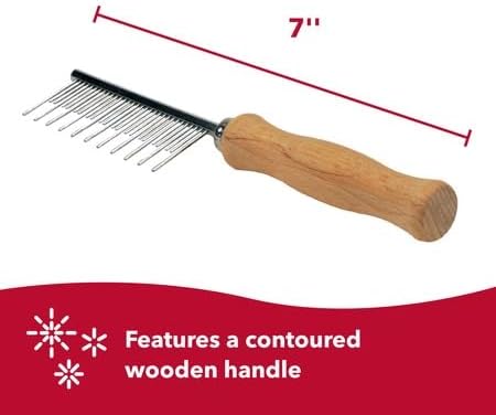 Coastal Pet Safari Dog Shedding Combs - Shedding Brush for Short and Long Hair, 7" x 1.5"