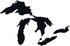 Great Lakes Sticker Premium Heavy-Duty Waterproof Vinyl Michigan Car Decal for Bumpers, Windows, Laptops, Black, 4.75"