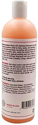 17 oz Warren London Neem Oil with Oatmeal Dog Shampoo - Deep Cleansing & Moisturizing for Sensitive Skin - Itch Relief