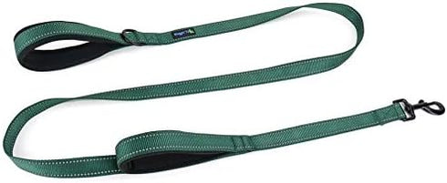 Wagtime Club Soft & Thick Dual Handle Dog Leash, Premium Nylon, Double Padded Handles for Medium, Large, XLarge Dogs