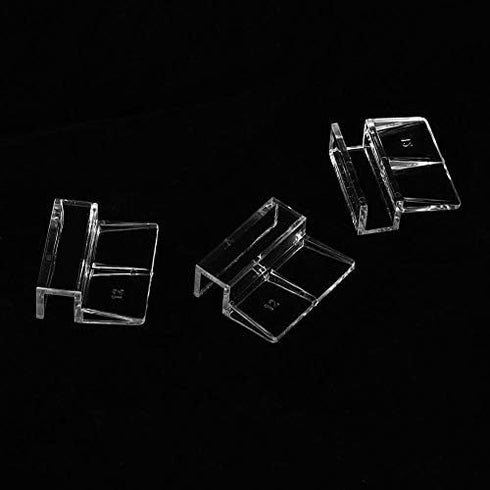 Pssopp Hffheer 20Pcs Aquarium Glass Cover Clip, Clear Acrylic Universal Lid Clips for Rimless Aquariums