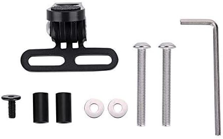 Keenso Bike Mount Bracket, Aluminium Alloy Flashlight Holder for Sport Camera or Bike Light Black Cycling Accessories