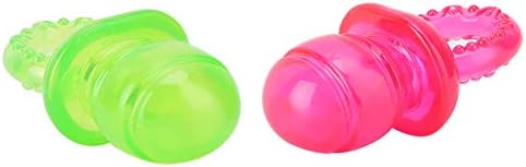 HEEPDD 2Pcs Dog Pacifier Chew Toys, Pet Puppy Molar Chewing Training Toys for Dogs and Cats (Red Green)