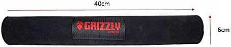 Grizzly Fitness 15" Black Premium Bar Pad for Weight Lifting, One Size