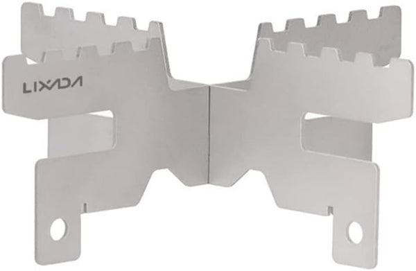 Lixada Mini Lightweight Titanium Stove, Alcohol Stove Support Bracket for Outdoor Camping and Hiking