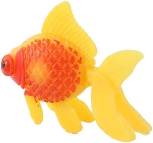 3 Pack Artificial Aquarium Fishes – Gold and Orange Plastic Moving Fish Ornament Decoration for Fish Tank