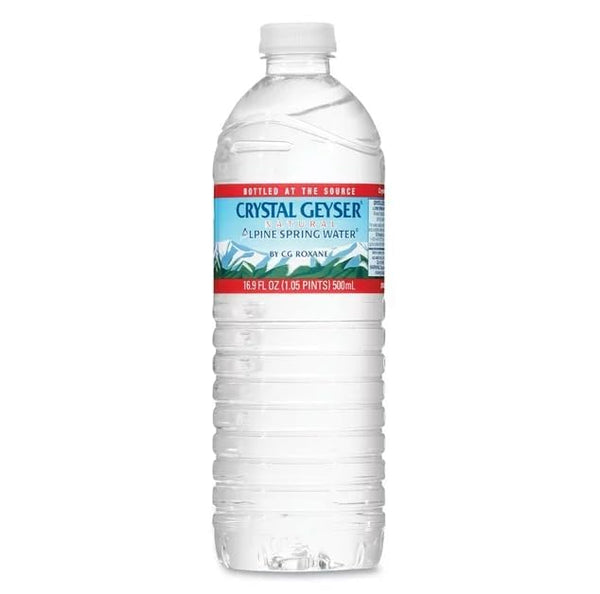 ComboCreations Crystal Geyser Natural Alpine Spring Water, 16.9 fl oz, Pack of 8
