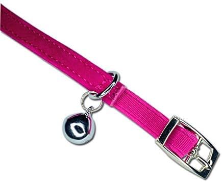 CHUKCHI Heart Bling Cat Collar with Safety Belt and Bell, Adjustable 8-11 Inches