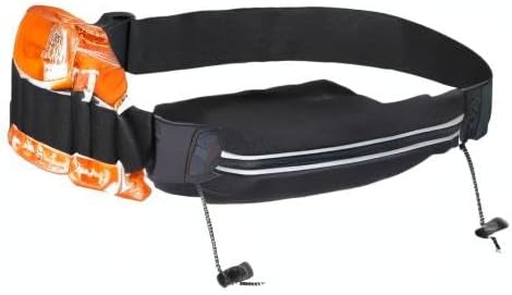 Pack 5K, Triathlon Race Belt with Bib Holder - Water-Resistant Zipper Pouch - Reflective Running Belt for Phone, Gels