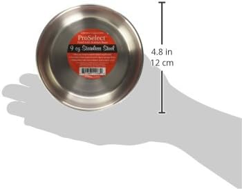 Proselect Stainless Steel Dog Bowl, Rubber Base, 4-1/2 Inch, 9 Ounce