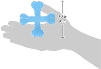 Nylabone Comfort Hold X-Bone Puppy Chew Toy, Soothing Teething Bone for X-Small Dogs, Beef Flavor