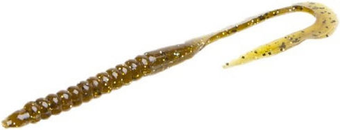 Zoom Bait Zoom U Tail Worm-Pack of 20 (Green Pumpkin Magic, 6-Inch)