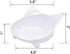 Cat Bowls Set of 2, BPA Free Melamine, Double Wide Dish, Non-Slip, Dishwasher Safe, White/Pink