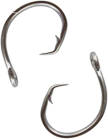 Generic 100pcs 39960 8/0-15/0 Stainless Steel Fishing Hooks Big Game Fish Tuna Circle Bait Fishhooks Size
