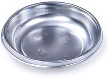 Skywin Disposable Pet Food Bowls for Cats, 100 PCS Lightweight Mini Plates, Easy to Carry and Store (Grey).